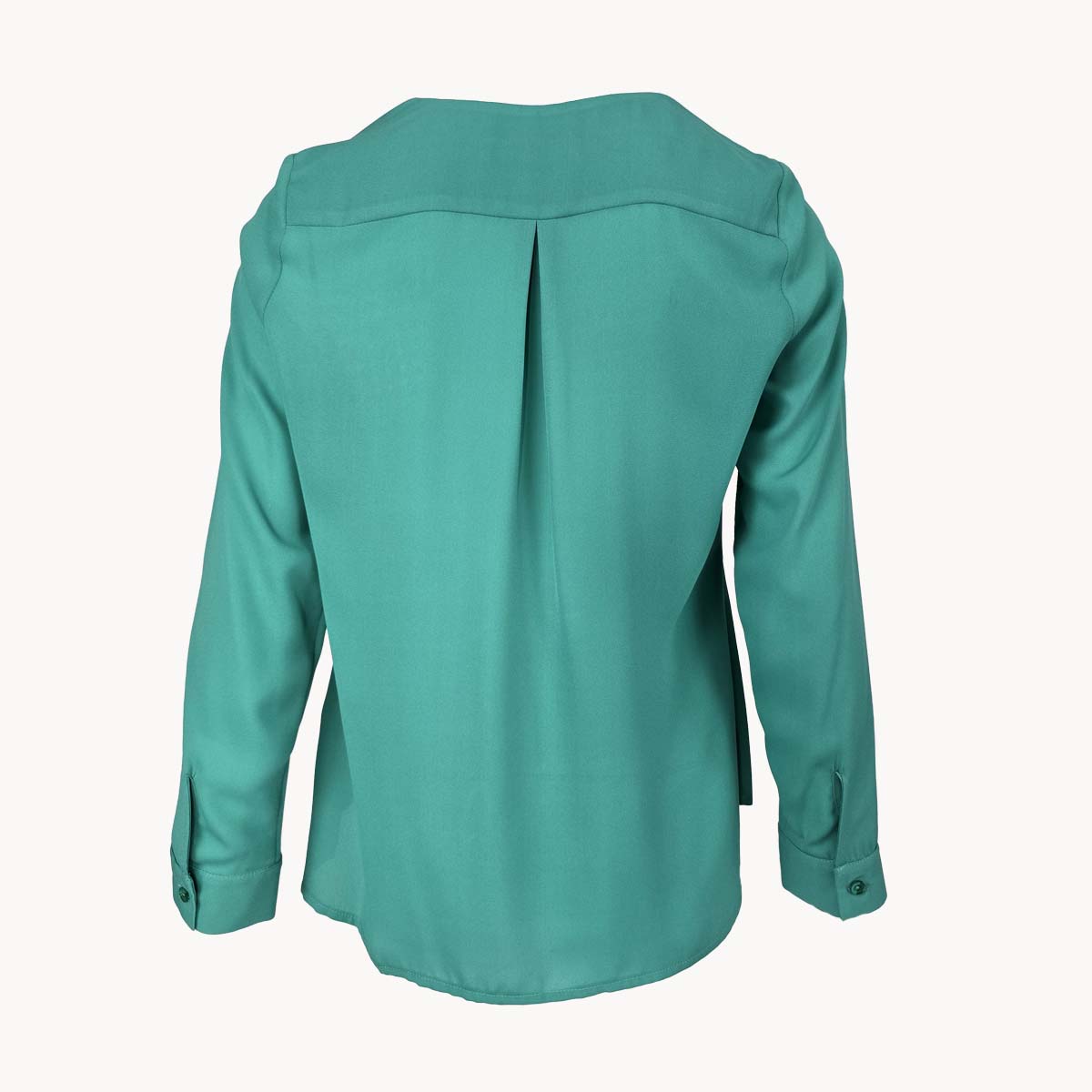 Blusa Jade Manga Larga con Pliegues en Hombros