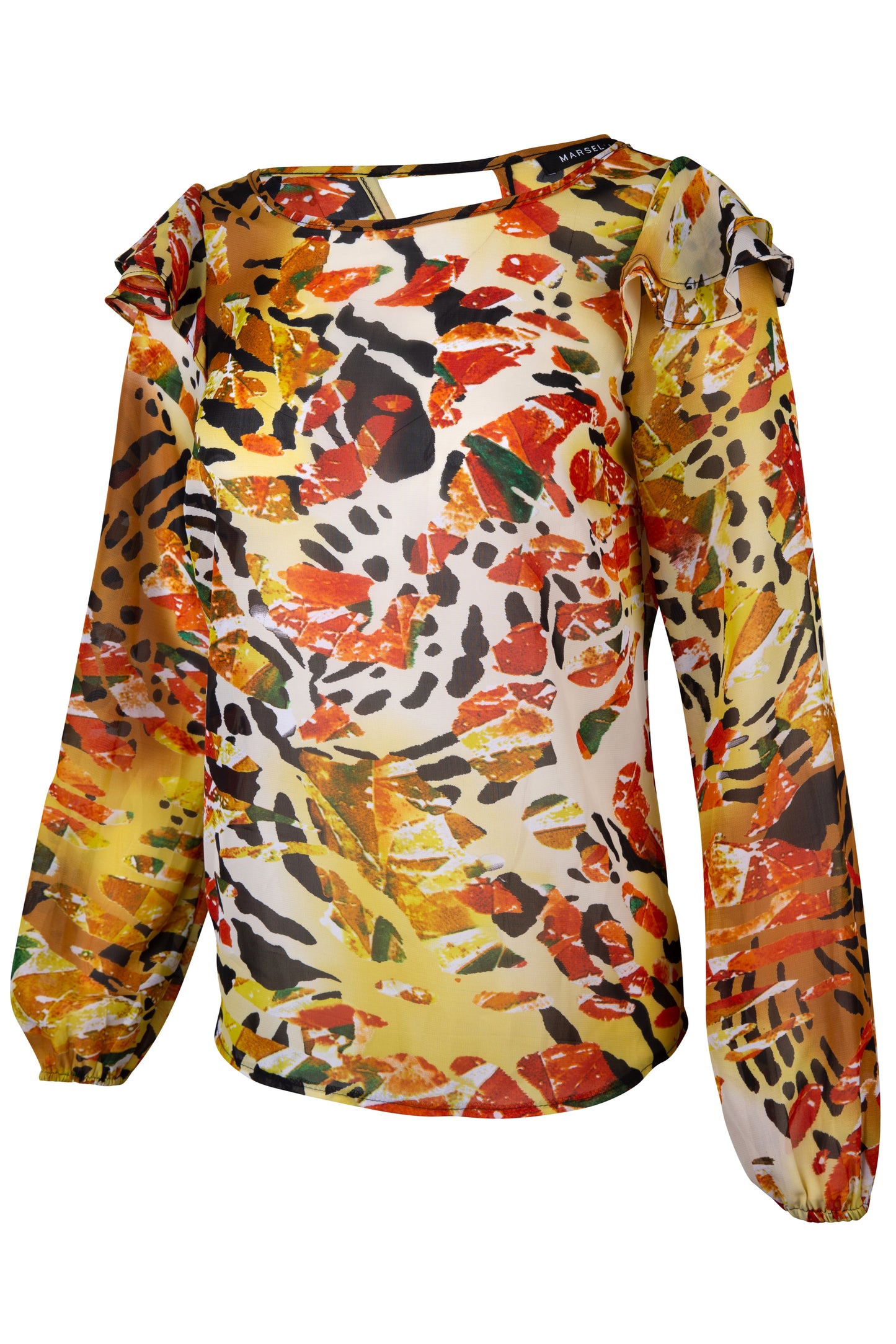 Blusa Ligera Estampada Manga Larga