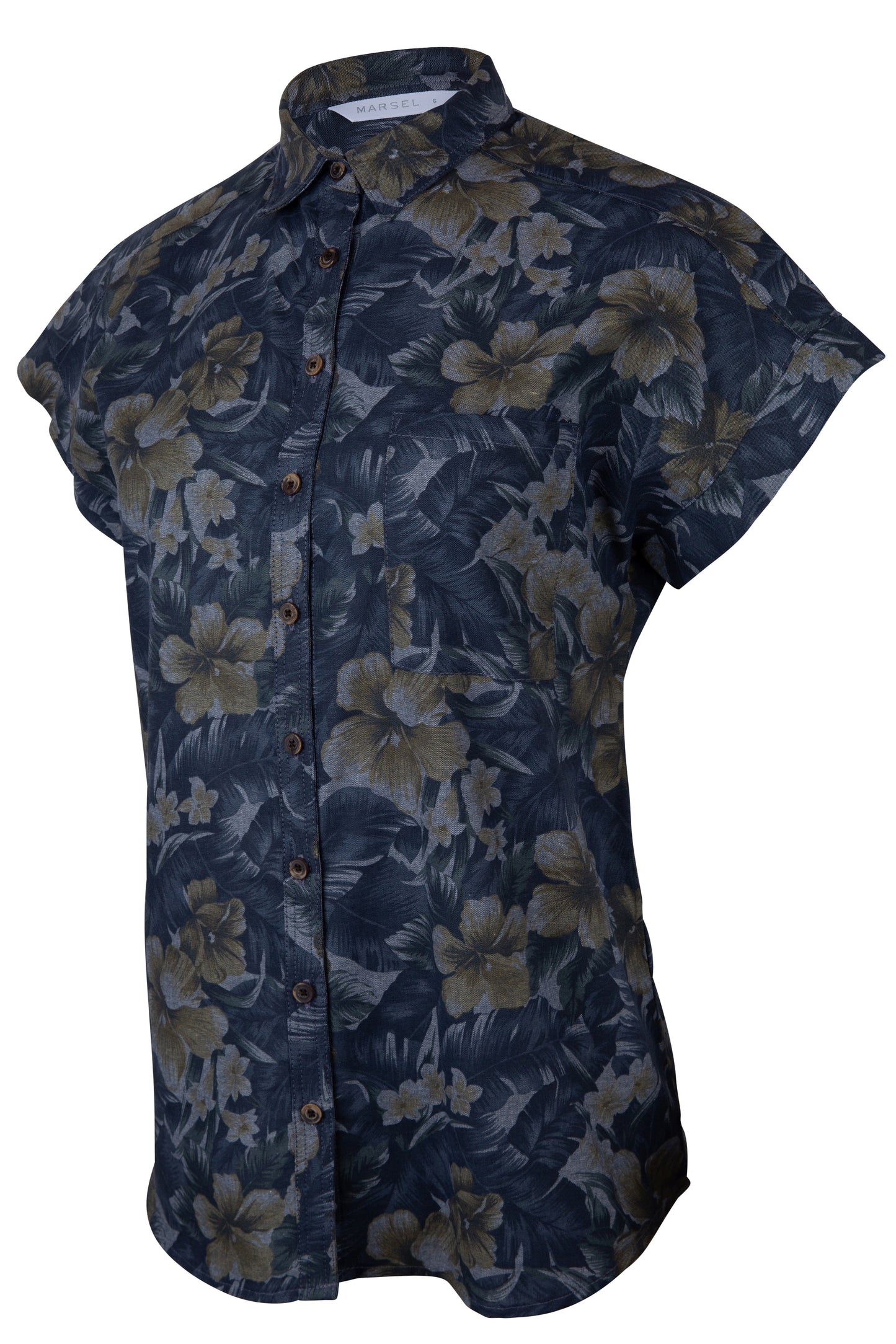 Camisa Estampado Floral Manga Corta