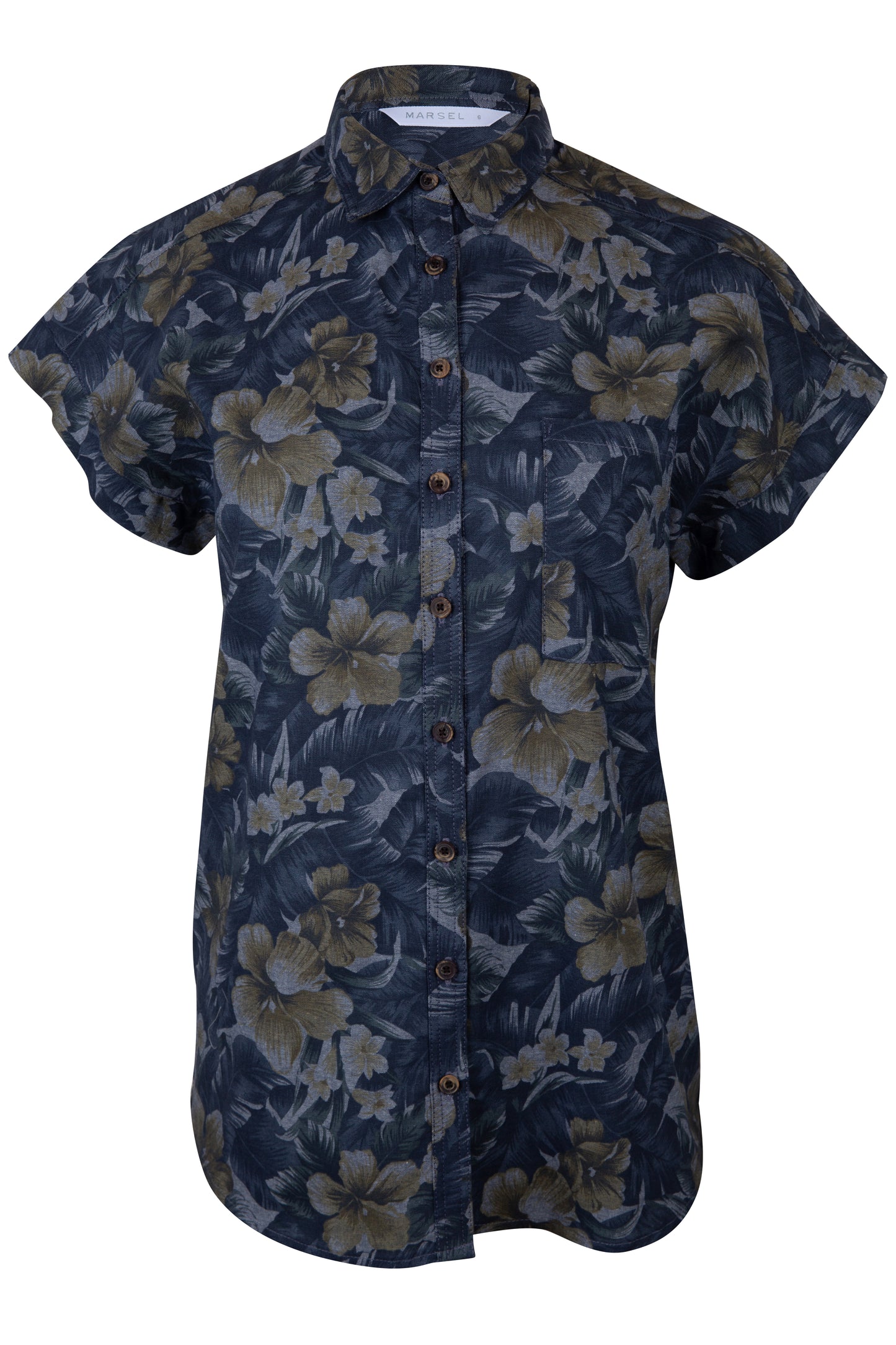 Camisa Estampado Floral Manga Corta