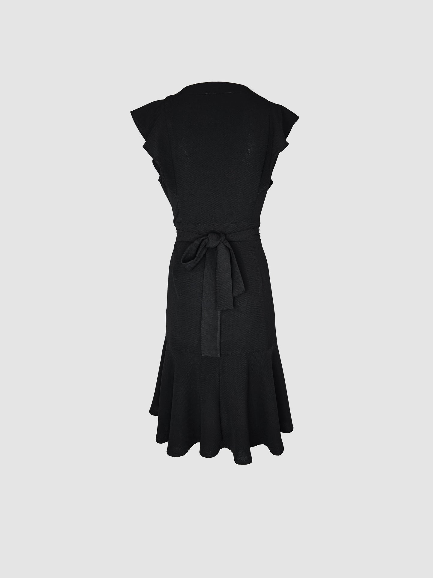 Vestido Negro Corto Envolvente