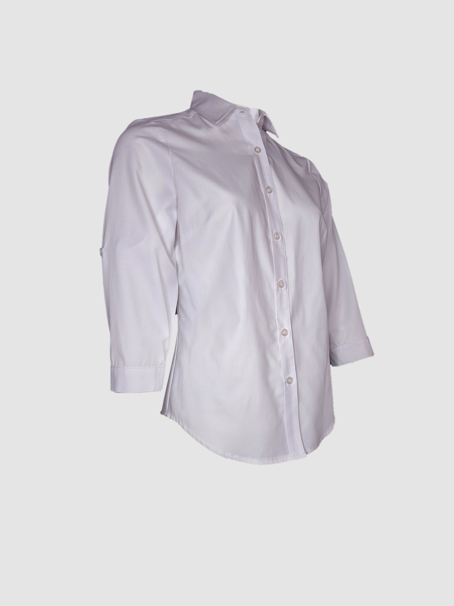 Camisa Blanca Manga 3/4 con Charreteras