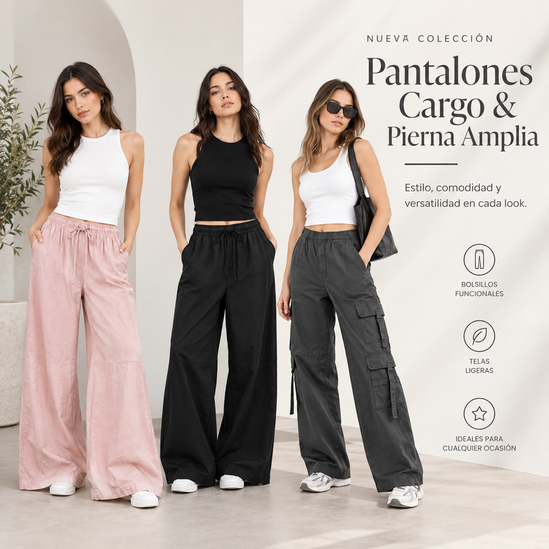 NUEVA COLECCION CARGO Y WIDE LEG