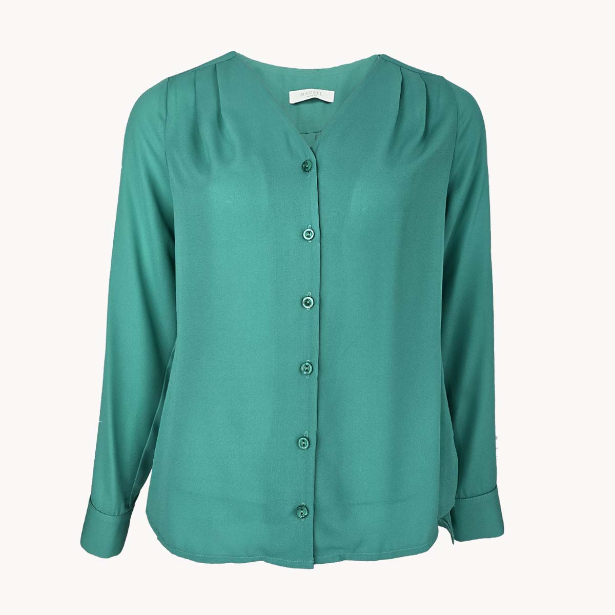 Blusa  Manga Larga con Pliegues