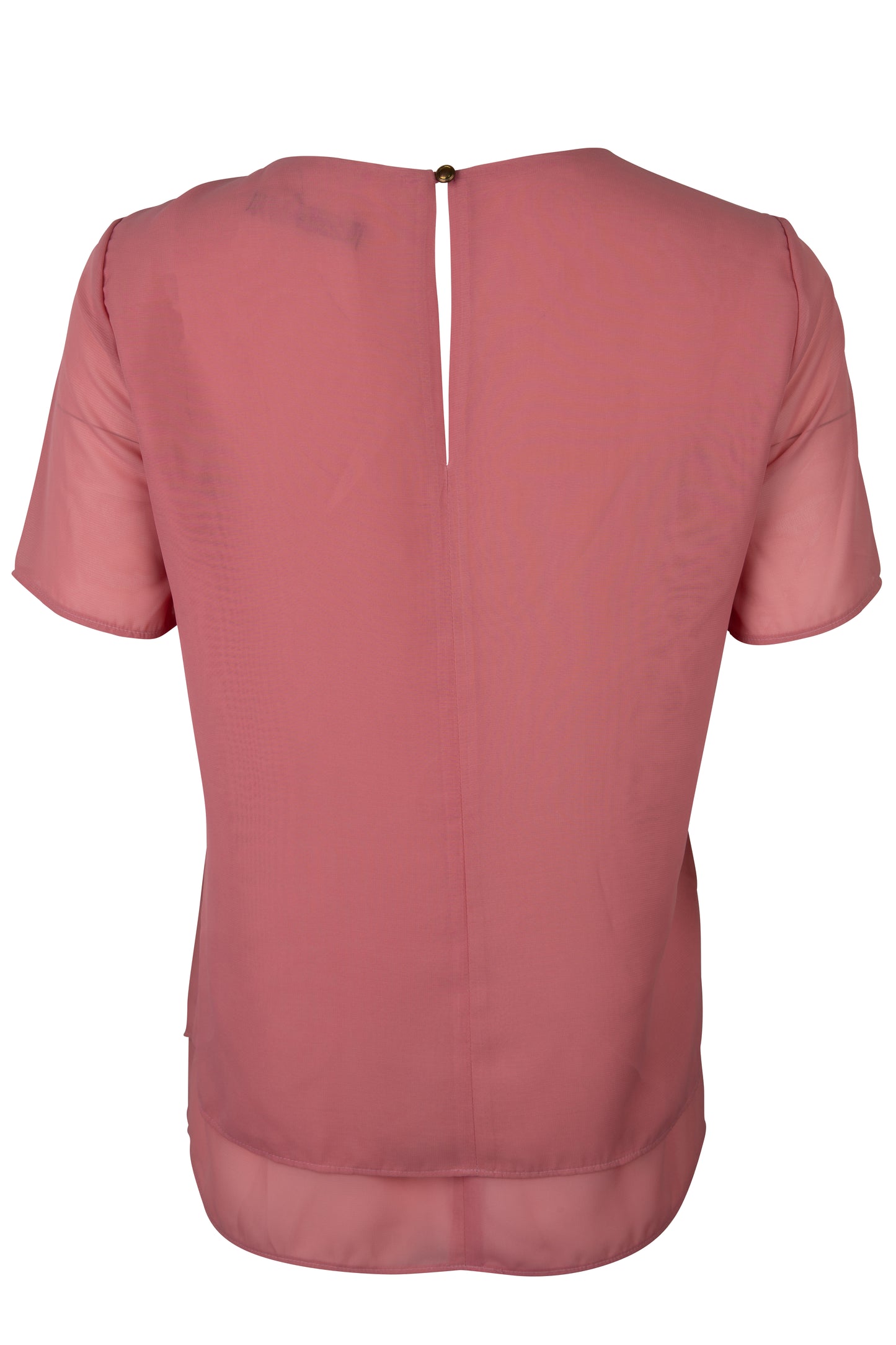 Blusa Manga Corta Cuello Redondo con Detalles Metalicos