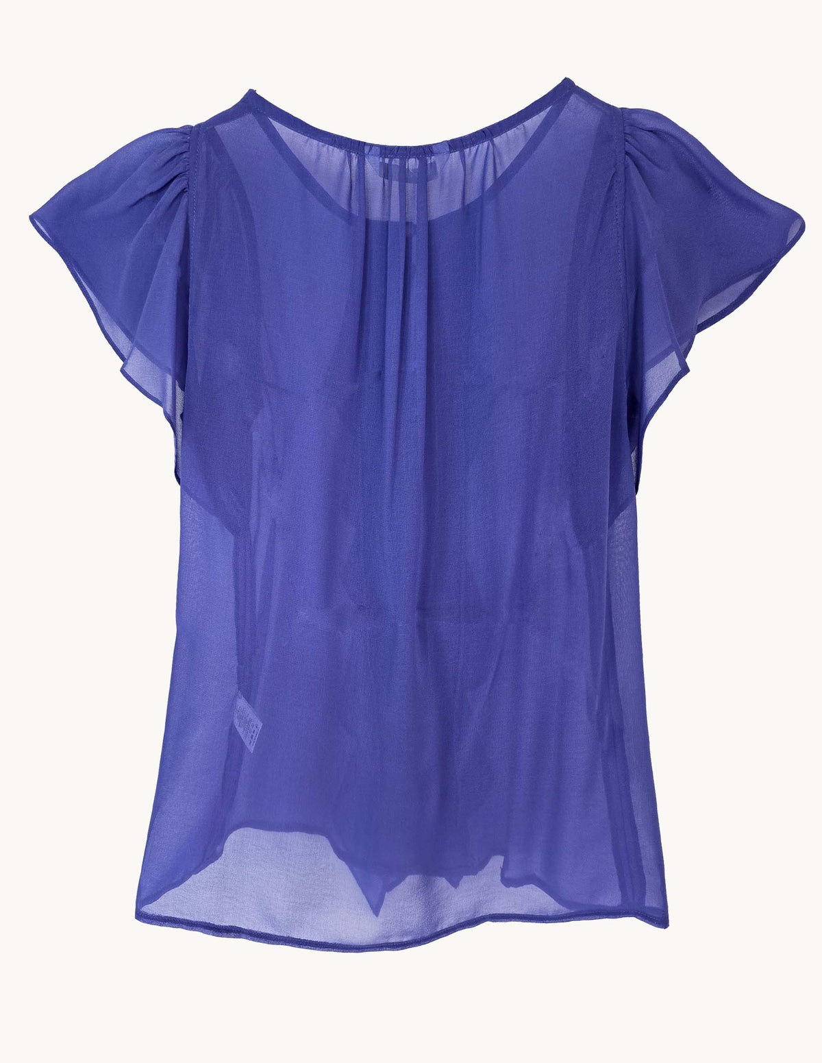 Blusa Manga Corta con Escarolas
