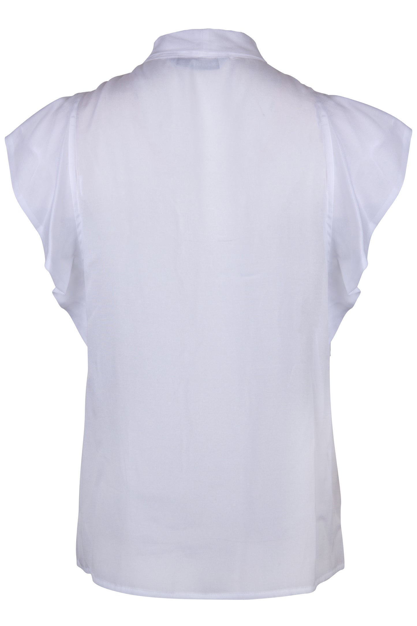 Blusa Blanca Con Corbatín