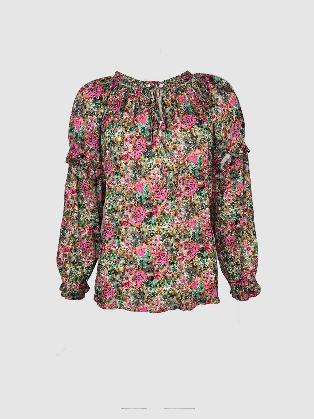Blusa  Floral Manga Larga