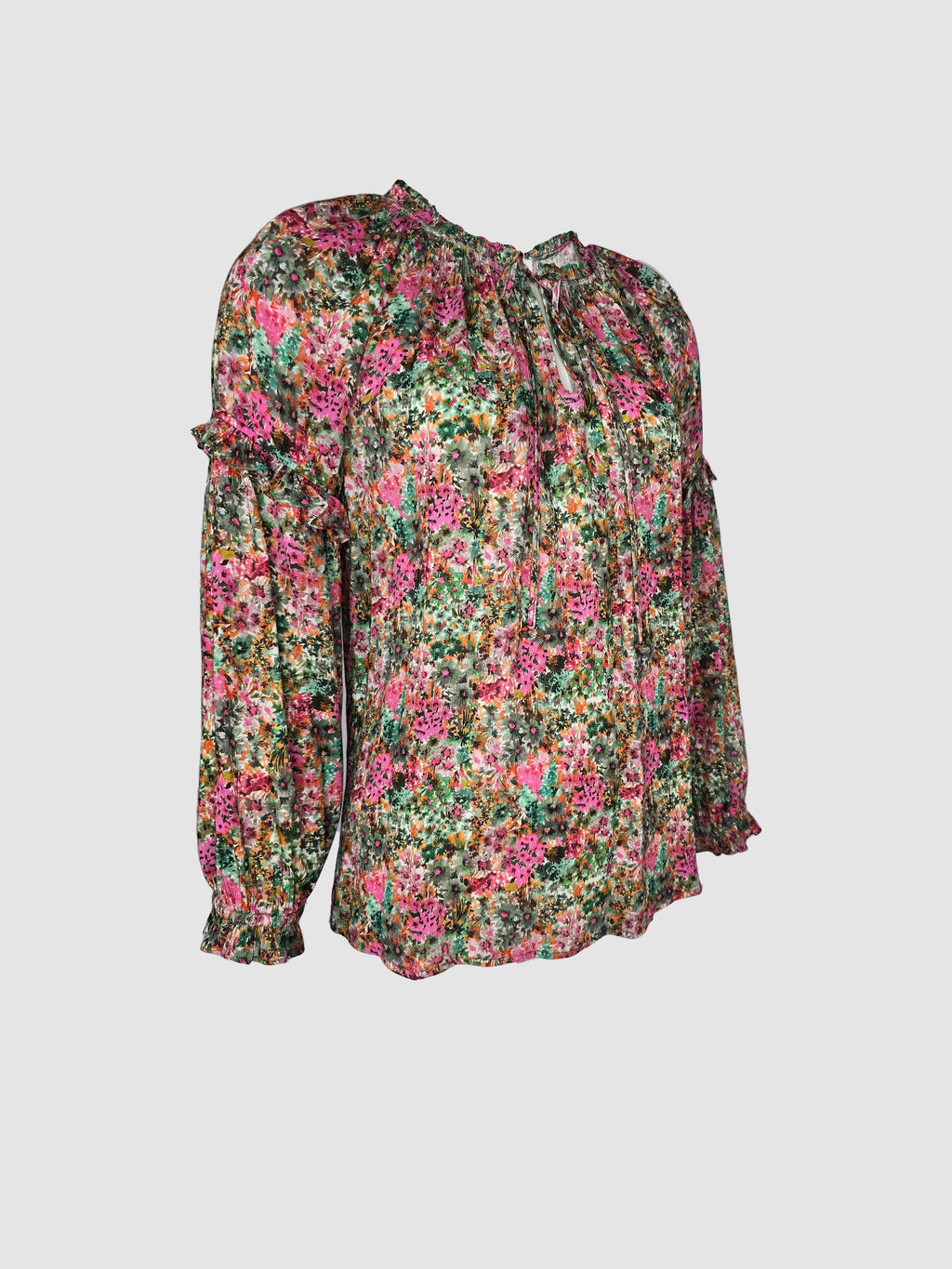 Blusa  Floral Manga Larga