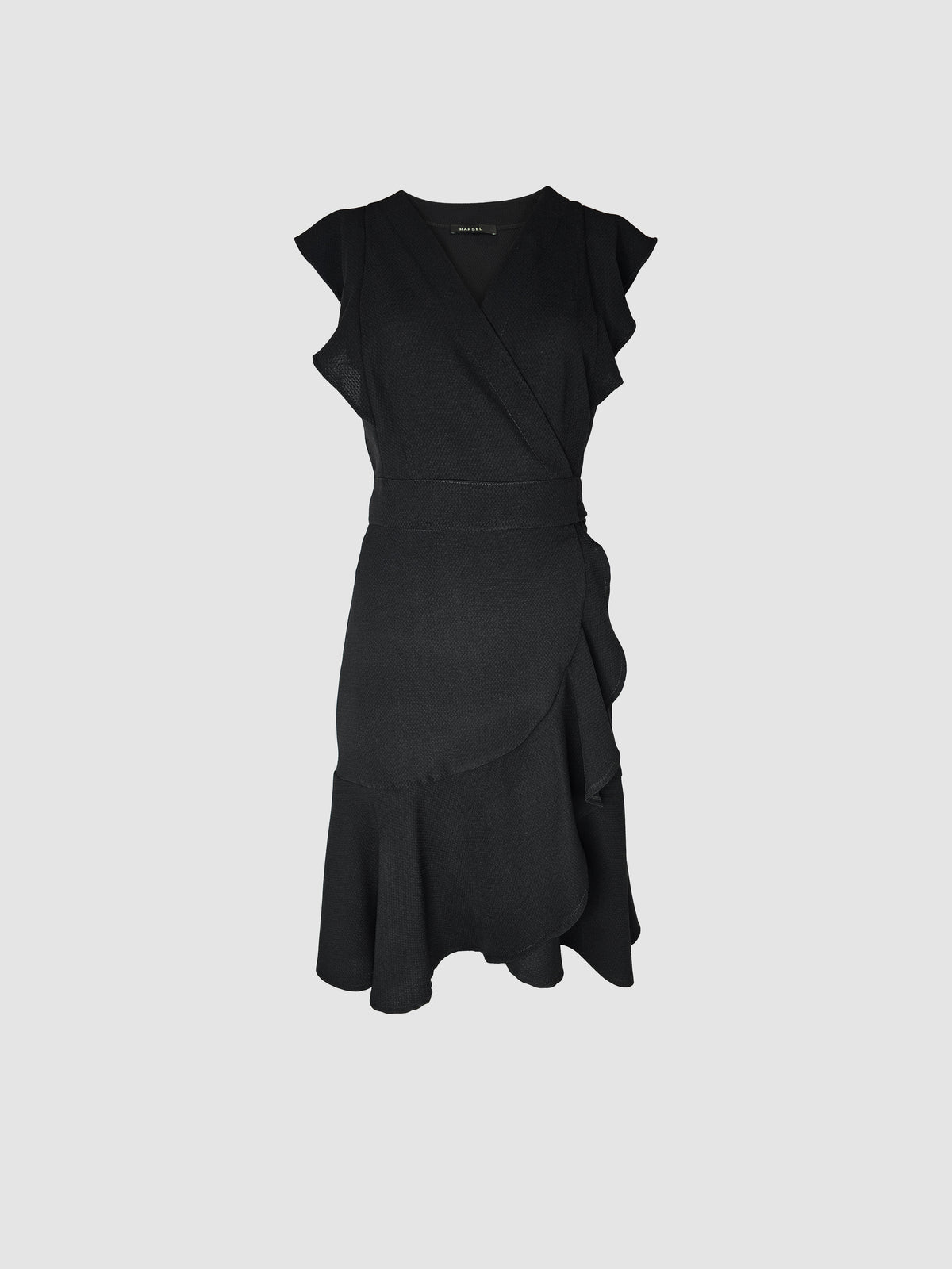 Vestido Negro Corto Envolvente