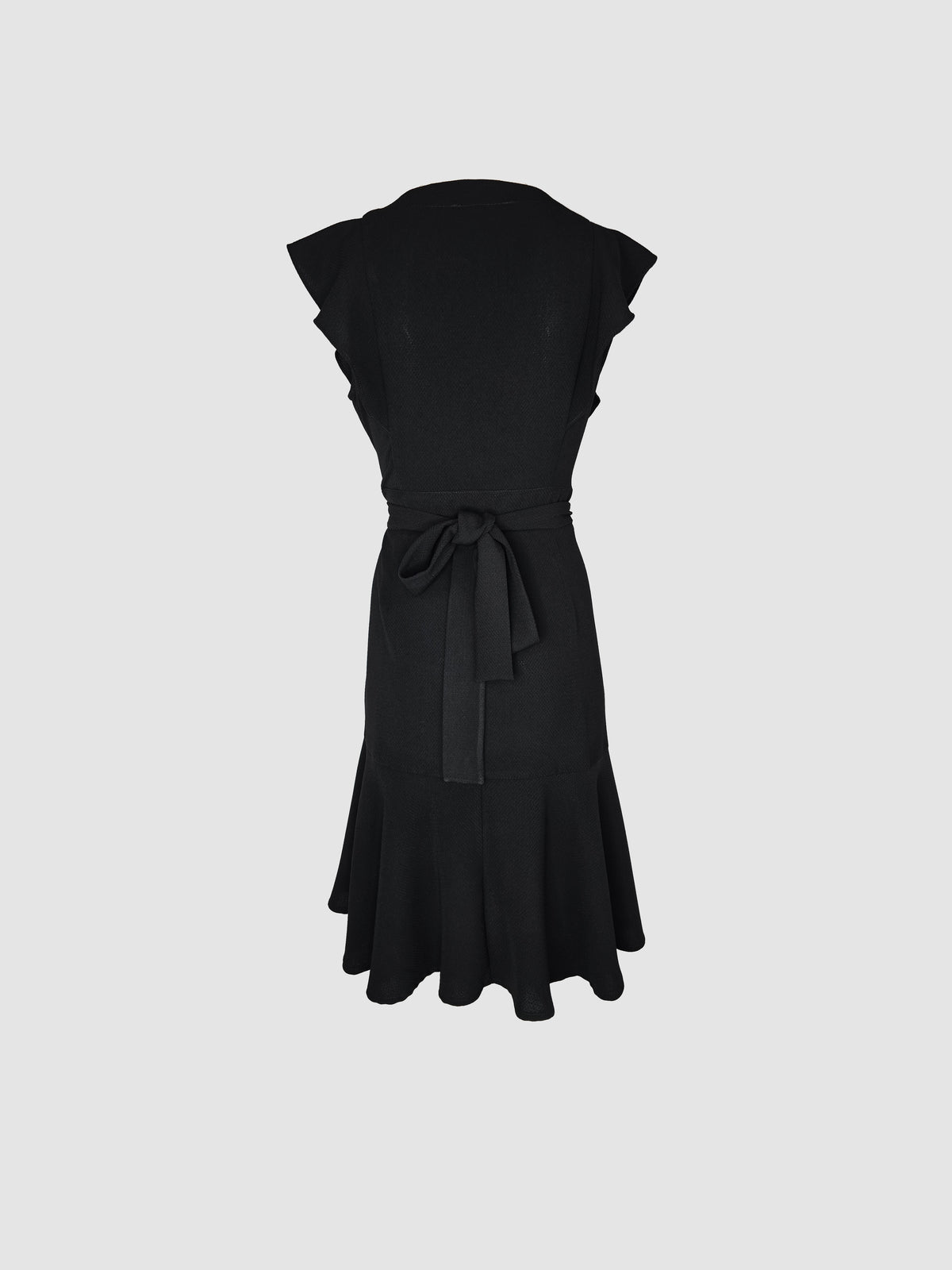 Vestido Negro Corto Envolvente