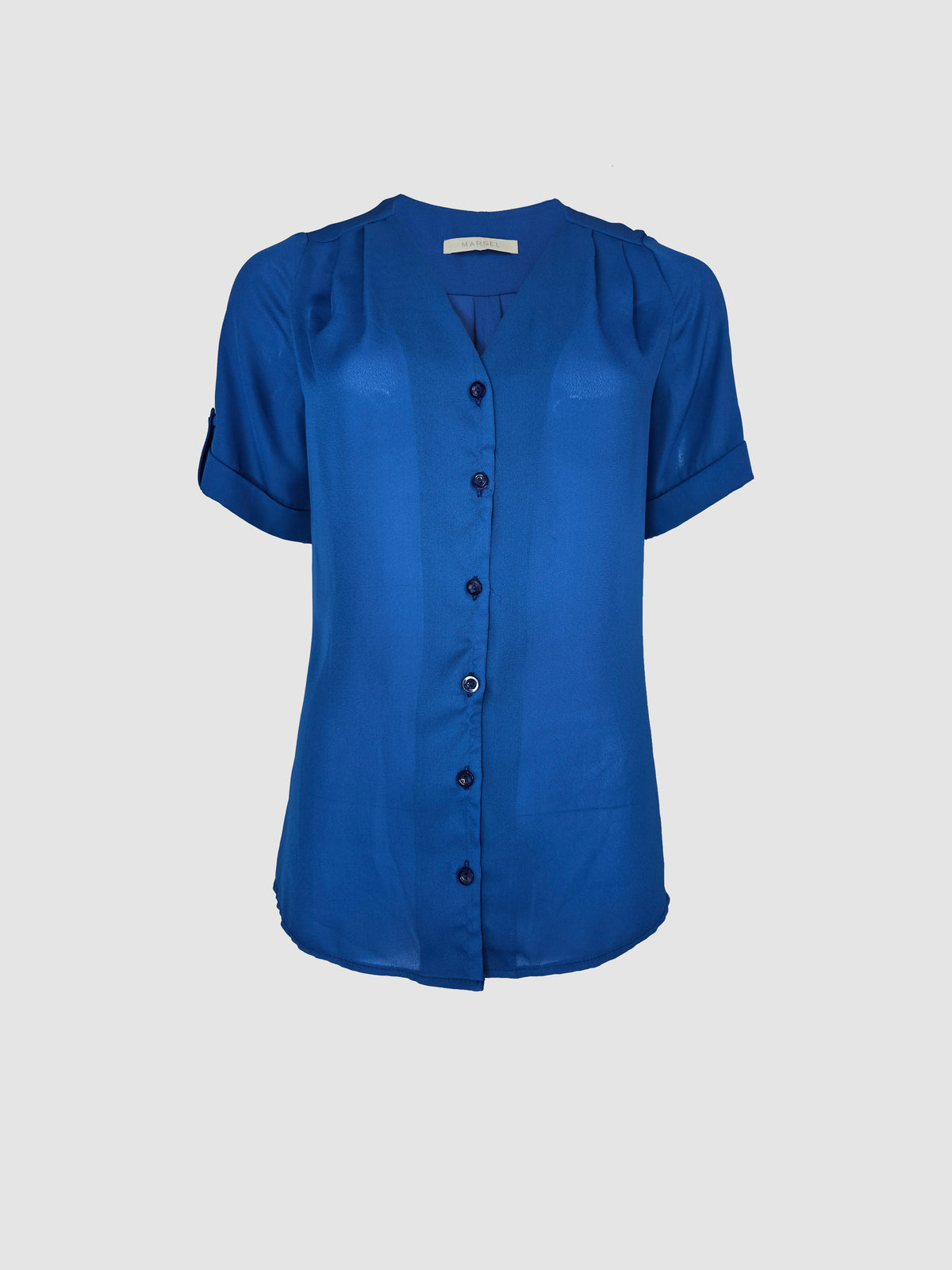 Blusa Manga Corta con Pliegues