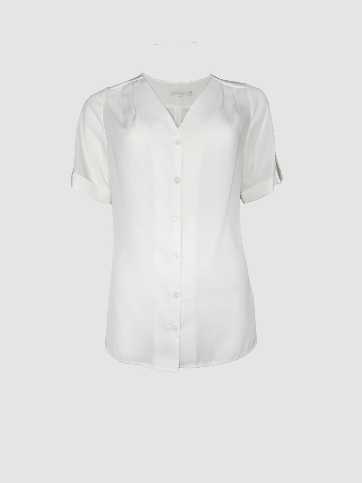 Blusa Manga Corta con Pliegues