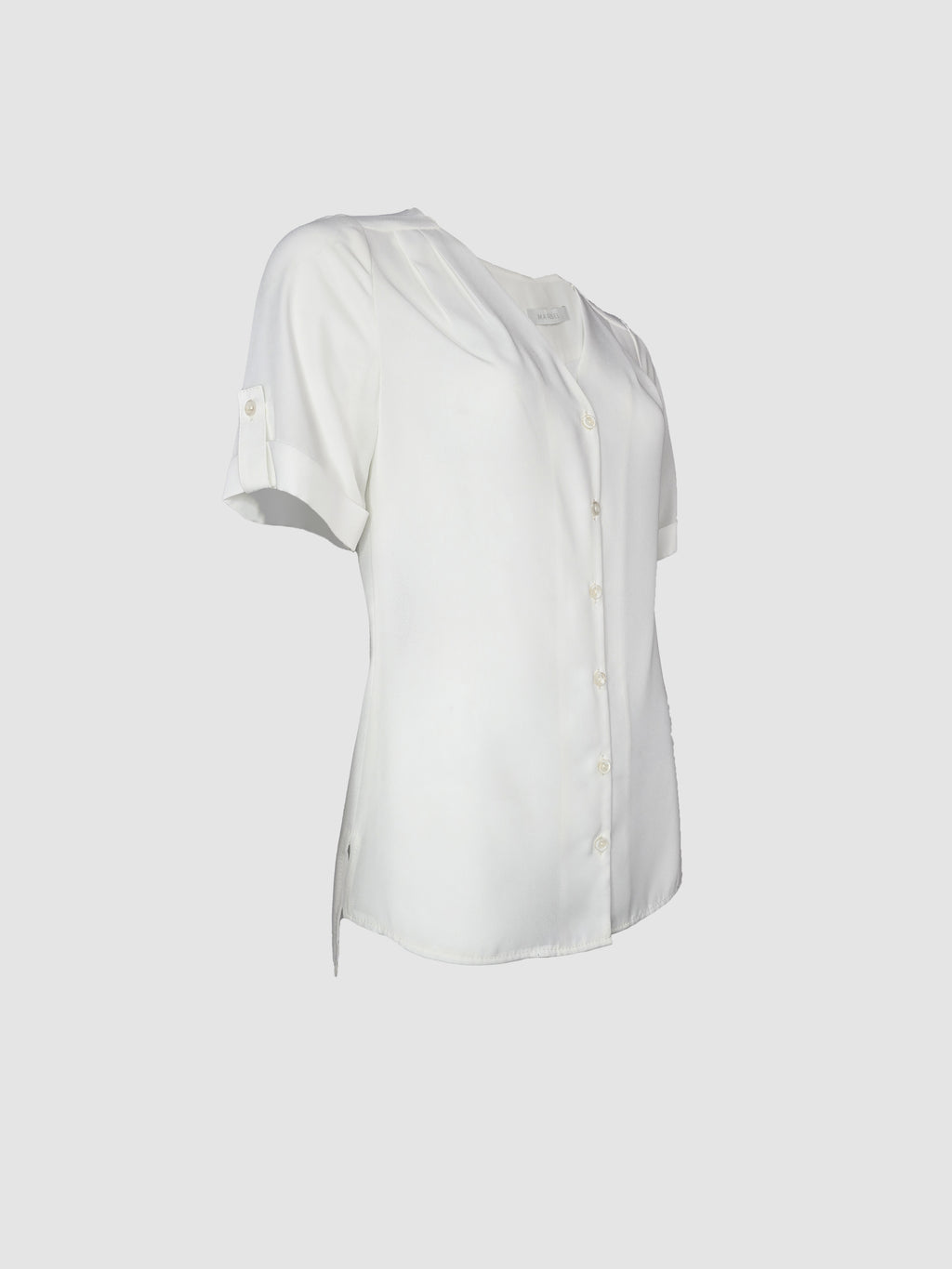 Blusa Manga Corta con Pliegues