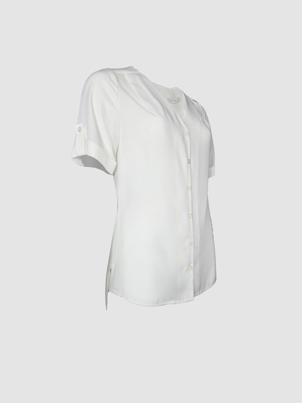 Blusa Manga Corta con Pliegues