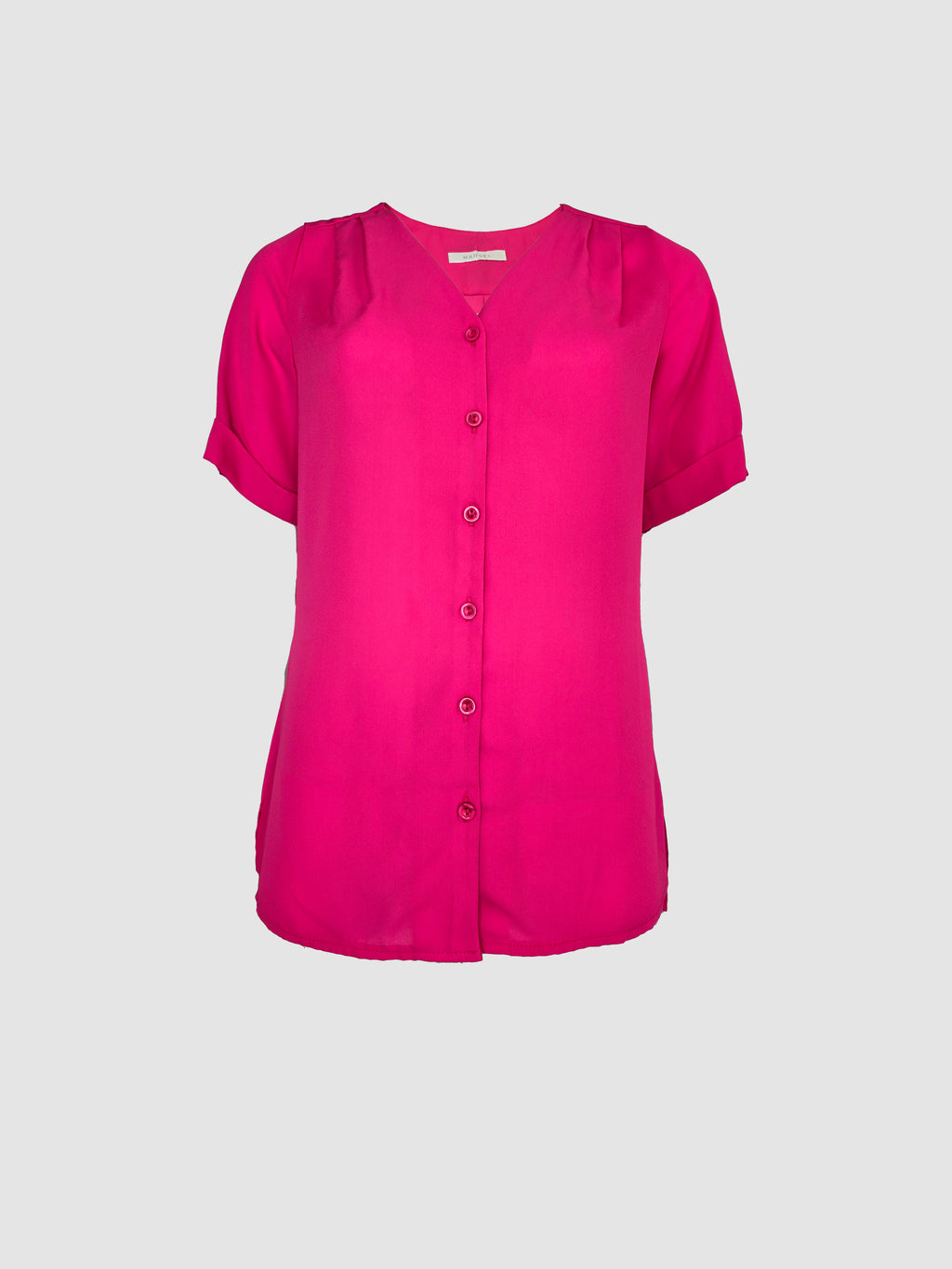 Blusa Manga Corta con Pliegues