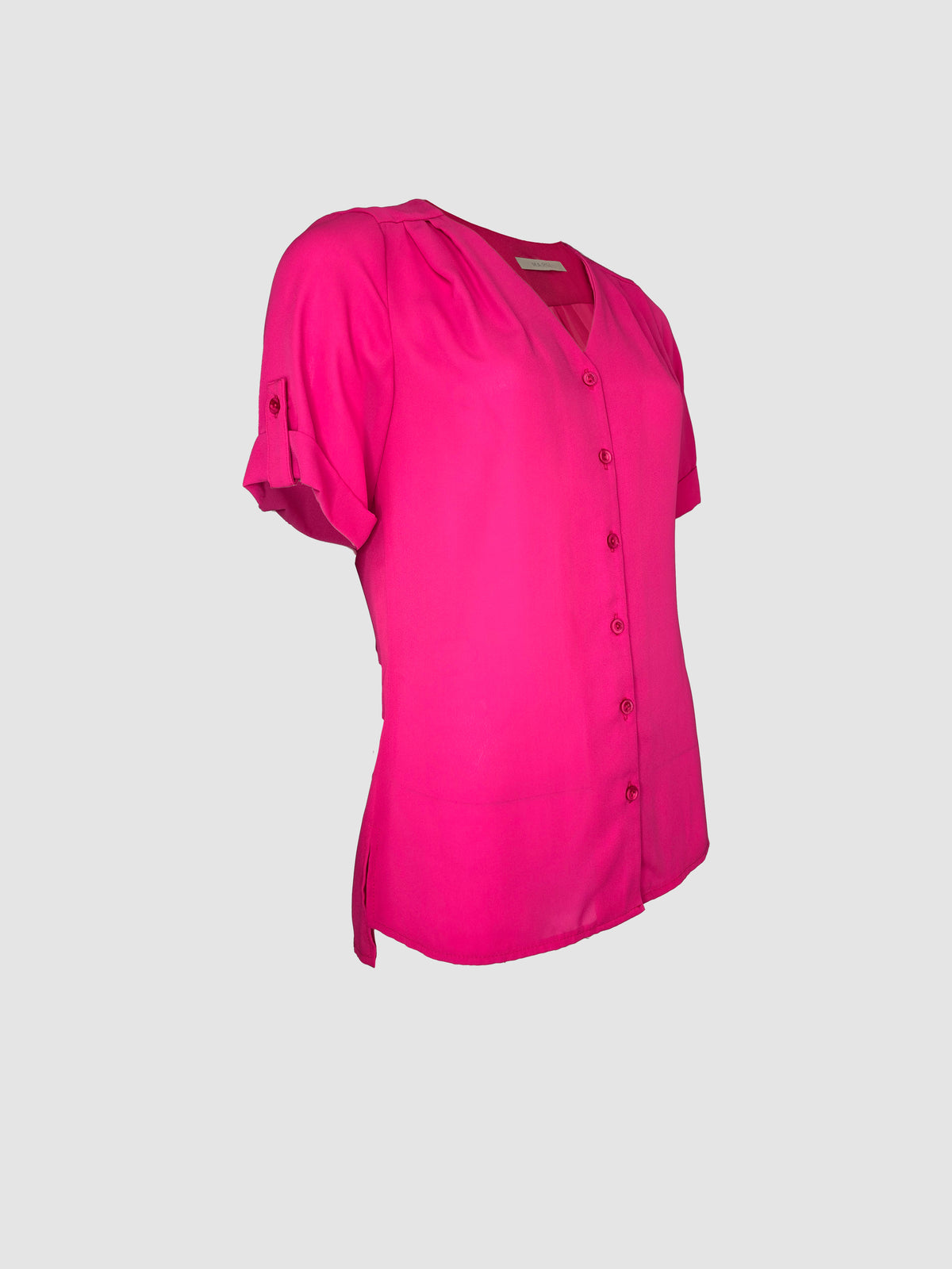 Blusa Manga Corta con Pliegues