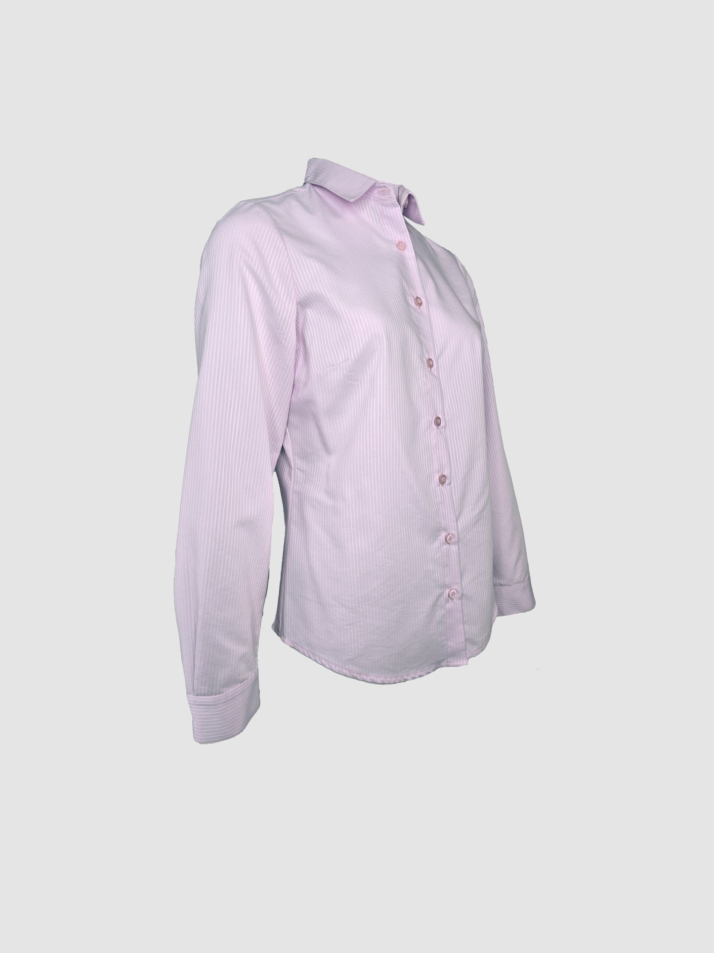 Camisa Lila Rayas en Relieve  Manga Larga