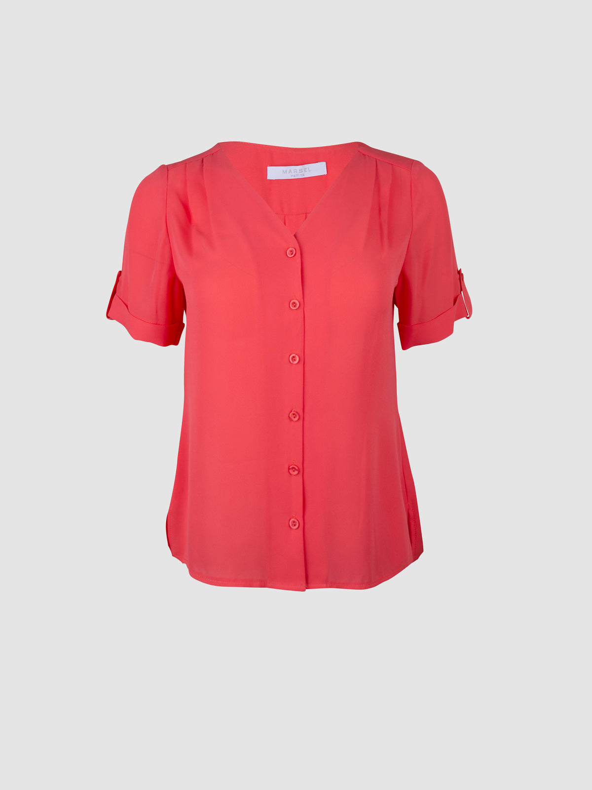 Blusa Manga Corta con Pliegues