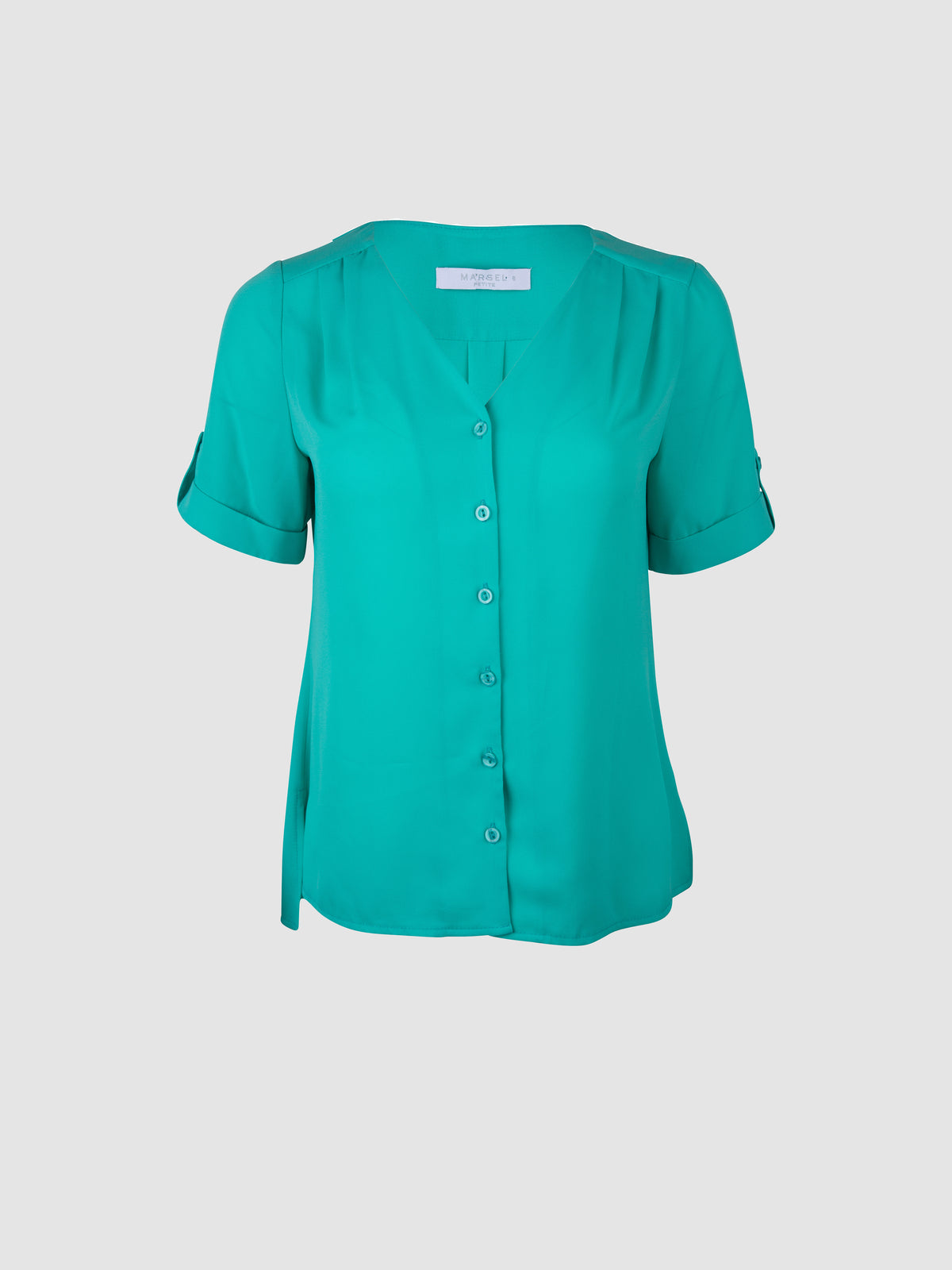 Blusa Manga Corta con Pliegues