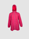 Parka Rosa Larga Tipo Bolsa con Capucha