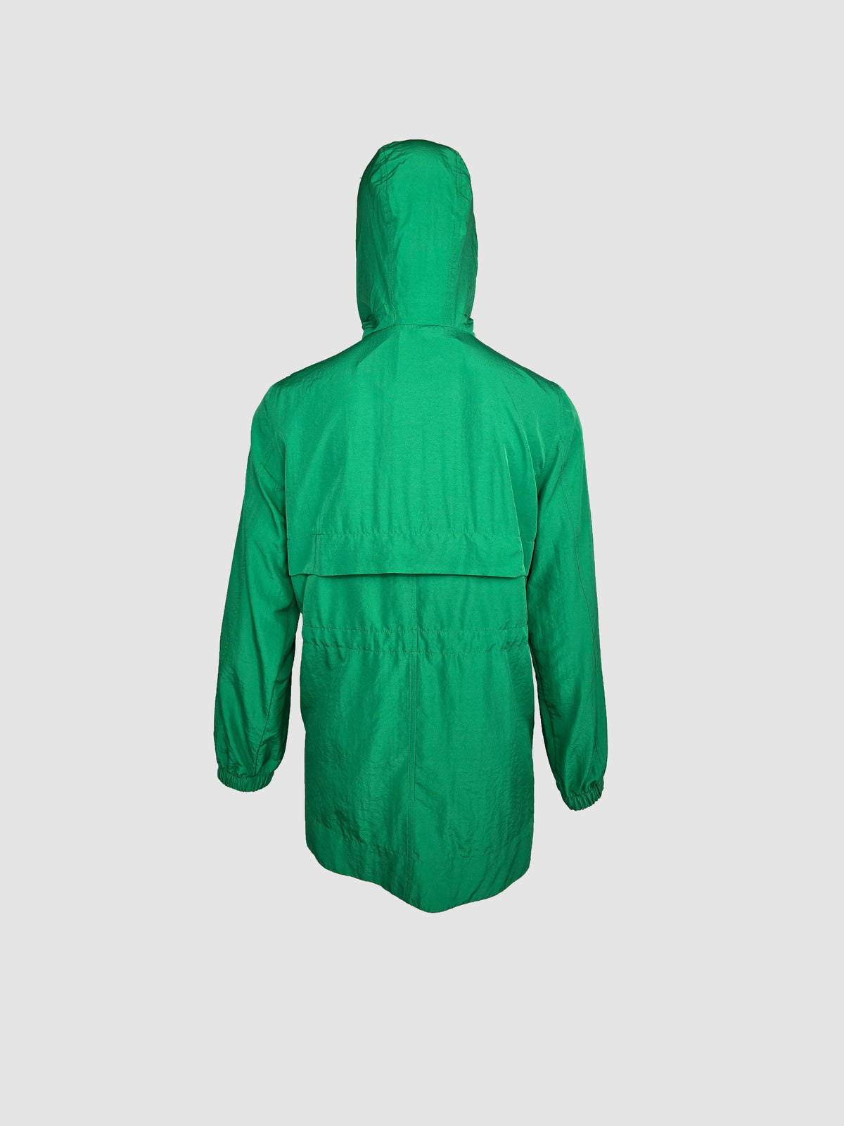 Parka Verde Larga Tipo Bolsa con Capucha