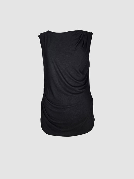 Blusa Negro con Drapeado