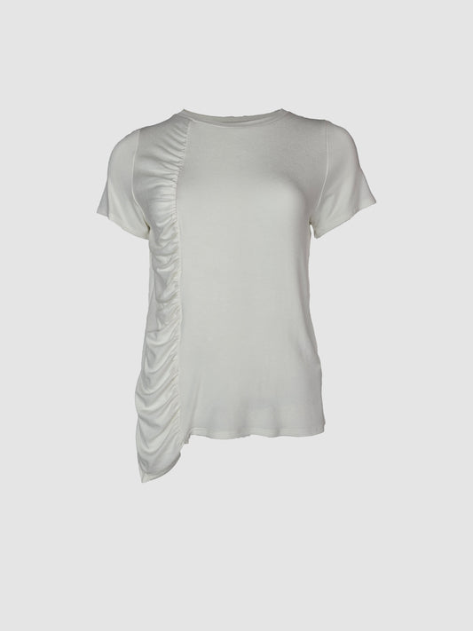 Blusa Hueso con Drapeado