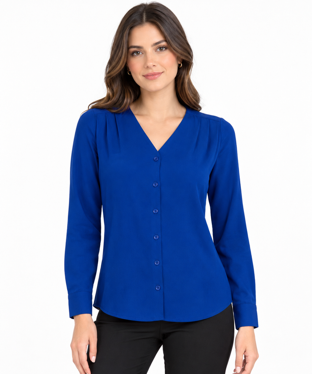 Blusa  Manga Larga con Pliegues