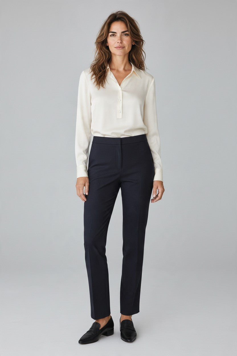 Pantalón Negro Harmont Sin Bolsillos